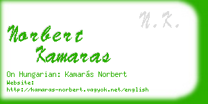 norbert kamaras business card